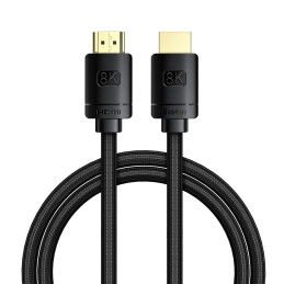 „Baseus“ didelės raiškos serijos HDMI 2.1 8K 1,5 m laidas – juodas