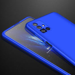 GKK 360 Protection Case dėklas visam Samsung Galaxy M51 mėlynos spalvos priekiniam ir galiniam dangteliui