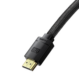 „Baseus“ didelės raiškos serijos HDMI 2.1 8K 1,5 m laidas – juodas