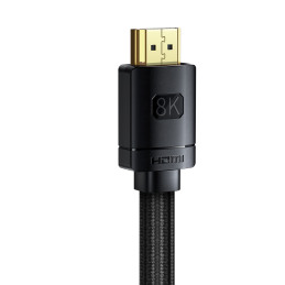 „Baseus“ didelės raiškos serijos HDMI 2.1 8K 1,5 m laidas – juodas