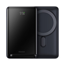 „Baseus“ magnetinis laikiklis 10 000 mAh 20 W maitinimo blokas su „MagSafe“ - mėlynas + USB-C laidas 60 W 0,5 m
