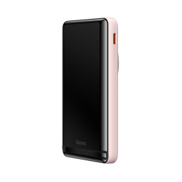 „Baseus“ magnetinis laikiklis „Powerbank“ su „MagSafe“ 10 000 mAh 20 W - rožinis + USB-C laidas 60 W 0,5 m