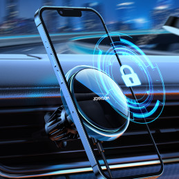 Joyroom automobilinis telefono laikiklis su 15W Qi indukciniu įkrovikliu (suderinamas su MagSafe) oro išleidimo angai, s...