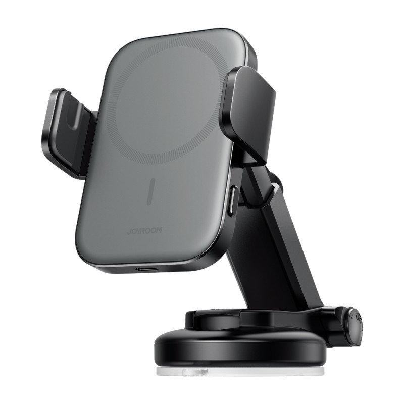 Joyroom automobilinis telefono laikiklis su 15W Qi indukciniu įkrovikliu (suderinamas su MagSafe) prietaisų skydeliui (J...