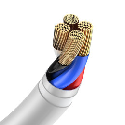 Baseus 2x USB – žaibo kabelis greitas įkrovimas Maitinimo tiekimas 1,5 m baltas (TZCALZJ-02)