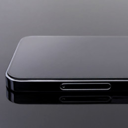 Wozinsky Full Cover Flexi Nano Glass grūdintas stiklas iPhone 14 Pro Max lankstus su juodu rėmeliu