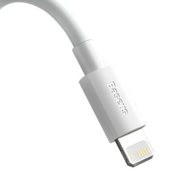 Baseus 2x USB – žaibo kabelis greitas įkrovimas Maitinimo tiekimas 1,5 m baltas (TZCALZJ-02)