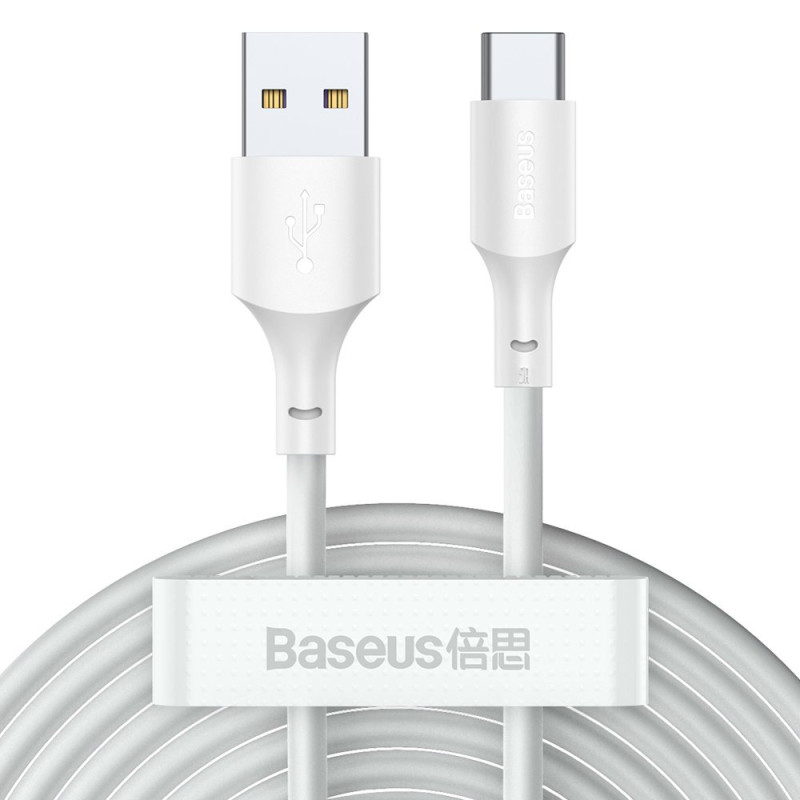„Baseus“ 2x USB – C tipo USB laidas greitas įkrovimas Maitinimo tiekimas Greitas įkrovimas 40 W 5 A 1,5 m baltas (TZCATZ...