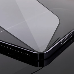 Wozinsky Super patvarūs klijai viso ekrano grūdintas stiklas su rėmeliu patogiu dėklu Motorola Moto E32 Black
