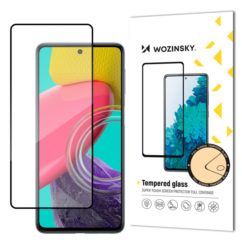 Wozinsky Super patvarus, pilnai klijuojamas grūdintas stiklas viso ekrano dangtelis su rėmeliu patogiu dėklu Samsung Gal...