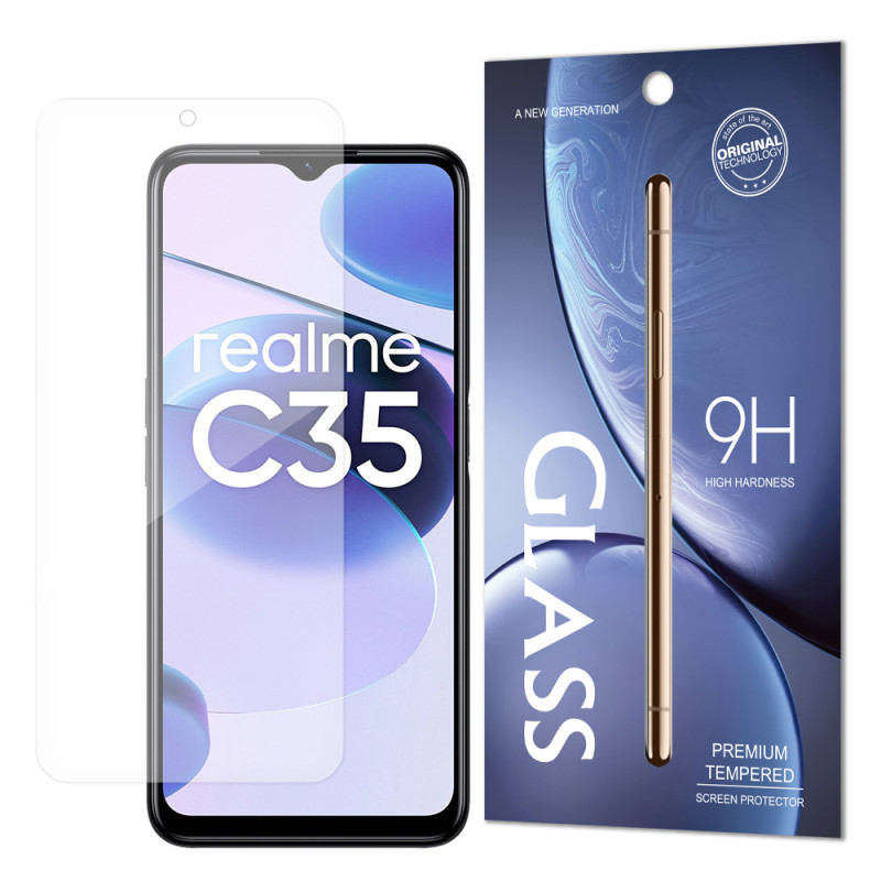 Grūdintas stiklas 9H grūdintas stiklas Realme C35 (pakuotė – vokas)