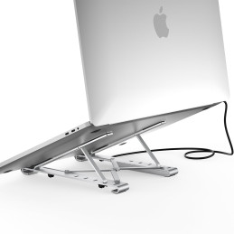 „Choetech“ stovas „7-in-1“ daugiafunkcinė stotis nešiojamam kompiuteriui PD/ USB-C HDMI (4K/ 30Hz)/ 2xUSB-A/ 1xUSB-C/ 1x...