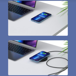 Choetech indukcinis įkroviklis po stalviršiu 10W + EU įkroviklis su maitinimo laidu juodas (T590-F)