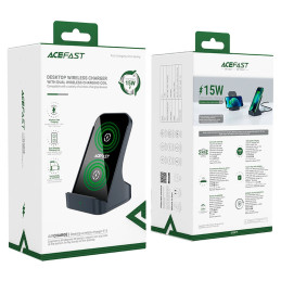 Acefast E14 belaidis 15W indukcinis įkroviklis skirtas iPhone - pilkas