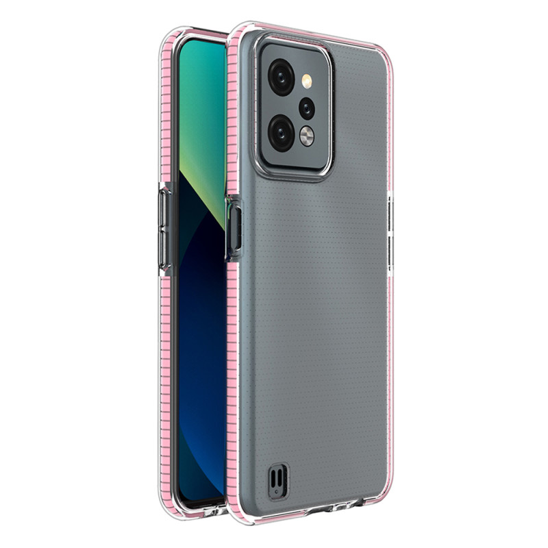 Spring Case Realme C31 silikoninis dangtelis su rėmeliu šviesiai rožinis
