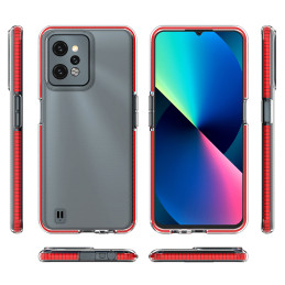 Spring Case Realme C31 silikoninis dangtelis su rėmeliu šviesiai mėlynas