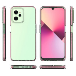 Spring Case Realme C35 silikoninis dangtelis su rėmeliu, juodas