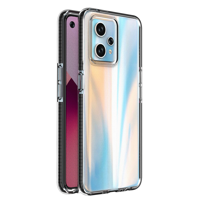 Spyruoklinis dėklas, skirtas Realme 9 Pro+ / Realme 9 silikoninis dangtelis su rėmeliu, juodas