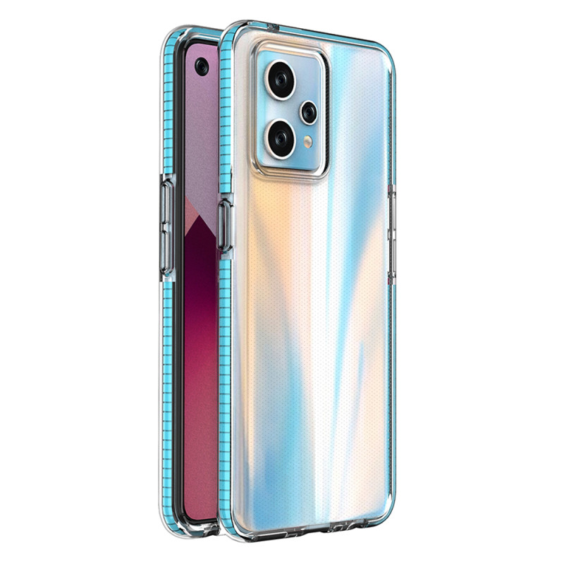 Spyruoklinis dėklas, skirtas Realme 9 Pro+ / Realme 9 silikoninis dangtelis su rėmeliu, šviesiai mėlynas