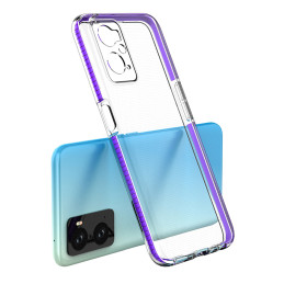 Spring Case dėklas skirtas Realme 9i, Oppo A36 / A76 / A96 silikoninis dangtelis su rėmeliu šviesiai mėlynas