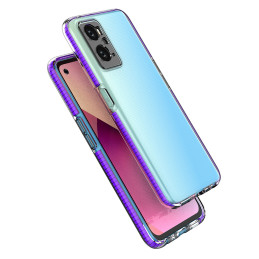 Spring Case dėklas skirtas Realme 9i, Oppo A36 / A76 / A96 silikoninis dangtelis su rėmeliu šviesiai mėlynas