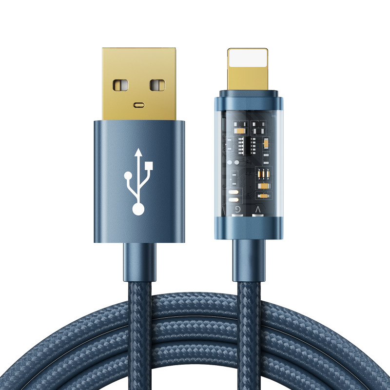 Joyroom S-UL012A12 USB-A / Lightning kabelis 2,4A 20W 1,2m - mėlynas