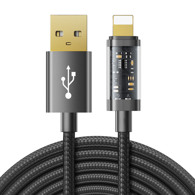 Joyroom S-UL012A20 USB-A / Lightning 2.4A 20W 2m laidas – juodas