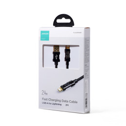 Joyroom S-UL012A20 USB-A / Lightning 2.4A 20W 2m laidas – juodas