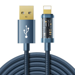 Joyroom S-UL012A20 USB-A / Lightning kabelis 2,4A 20W 2m - mėlynas