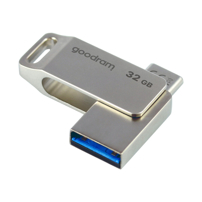 Pendrive 32 GB USB 3.2 Gen 1 USB / USB C OTG ODA3 Goodram – sidabrinė