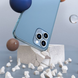 „Baseus“ matinio stiklo dėklas Tvirtas dėklas su lanksčiu rėmeliu, skirtas „iPhone 12 Pro Max White“ (WIAPIPH67N-WS02)