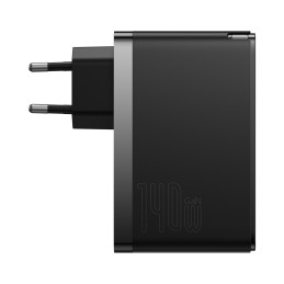 Baseus GaN5 Pro greitas įkroviklis 2xUSB-C+USB 140W EU black (CCGP100201)