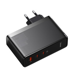 Baseus GaN5 Pro greitas įkroviklis 2xUSB-C+USB 140W EU black (CCGP100201)
