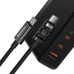 Baseus GaN5 Pro greitas įkroviklis 2xUSB-C+USB 140W EU black (CCGP100201)