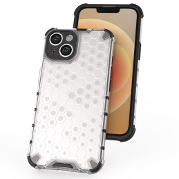 Korinis iPhone 14 dėklas, šarvuotas hibridinis dangtelis, skaidrus