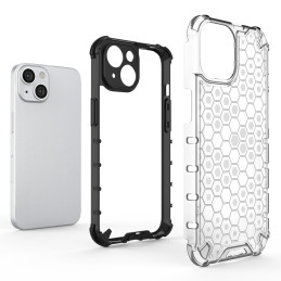 Korinis iPhone 14 Plus dėklas, šarvuotas hibridinis dangtelis, skaidrus