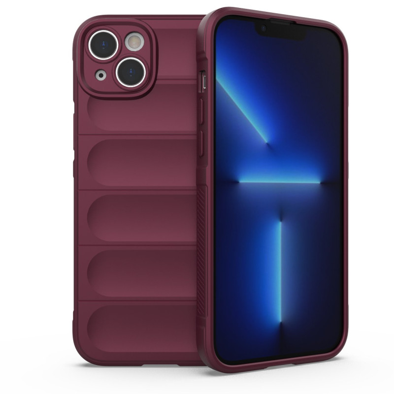 Magic Shield Case dėklas iPhone 14 Plus, lankstus šarvuotas dangtelis, bordo spalvos