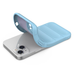 Magic Shield Case iPhone 14 Plus, lankstus, šarvuotas dangtelis, šviesiai mėlynas