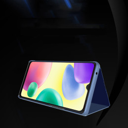 Clear View Case Xiaomi Redmi 10C dangtelis su rožinės spalvos atvartu