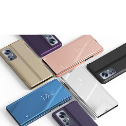 Clear View Case Xiaomi 12 Lite dangtelis su mėlynu atvartu