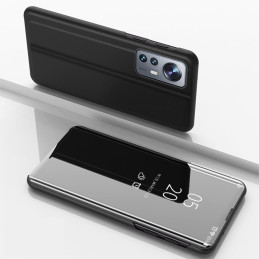 Clear View Case Xiaomi 12 Lite dangtelis su atvartu, juodas