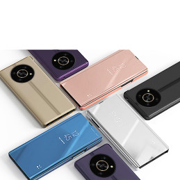 Clear View Case Honor X9 / X9 5G / X30 / Magic4 Lite dangtelis su juodu atvartu