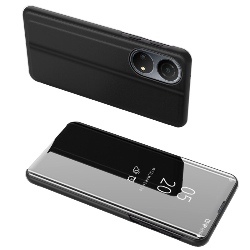 Clear View Case Honor X7 / Honor Play 30 Plus dangtelis su atvartu, juodas
