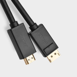 Ugreen vienkryptis DisplayPort į HDMI laidas 4K 30 Hz 32 AWG 1,5 m juodas (DP101 10239)