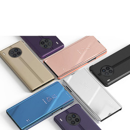 „Clear View“ dėklas, skirtas Huawei nova 8i, dangtelis su atvartu, juodas