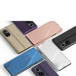 „Clear View“ dėklas, skirtas Huawei nova 9, dangtelis su atvartu, juodas