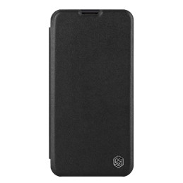 Nillkin Qin Leather Pro Case iPhone 14 Plus fotoaparato dėklas Dėklas Flip Dėklas juodas