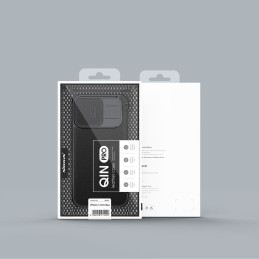Nillkin Qin Cloth Pro Case Case Dėklas, skirtas iPhone 14 Pro Max Camera Cover Dėklas Dėklas Flip Dėklas mėlynas