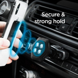 Spigen QS24 telefono laikiklis CD lizdui automobilyje, magnetinis - juodas