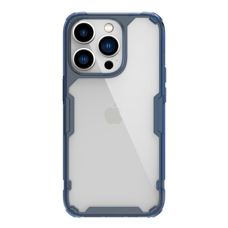 Nillkin Nature Pro dėklas iPhone 14 Pro šarvuotas dangtelis mėlynas dangtelis